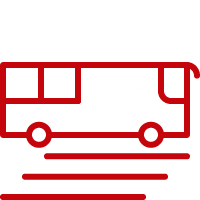 A cartoon icon of a bus.